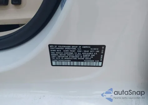 2014 Volkswagen Passat 1.8T Se/1.8T Sport from USA, damaged, VIN 1VWBT7A3XEC042650